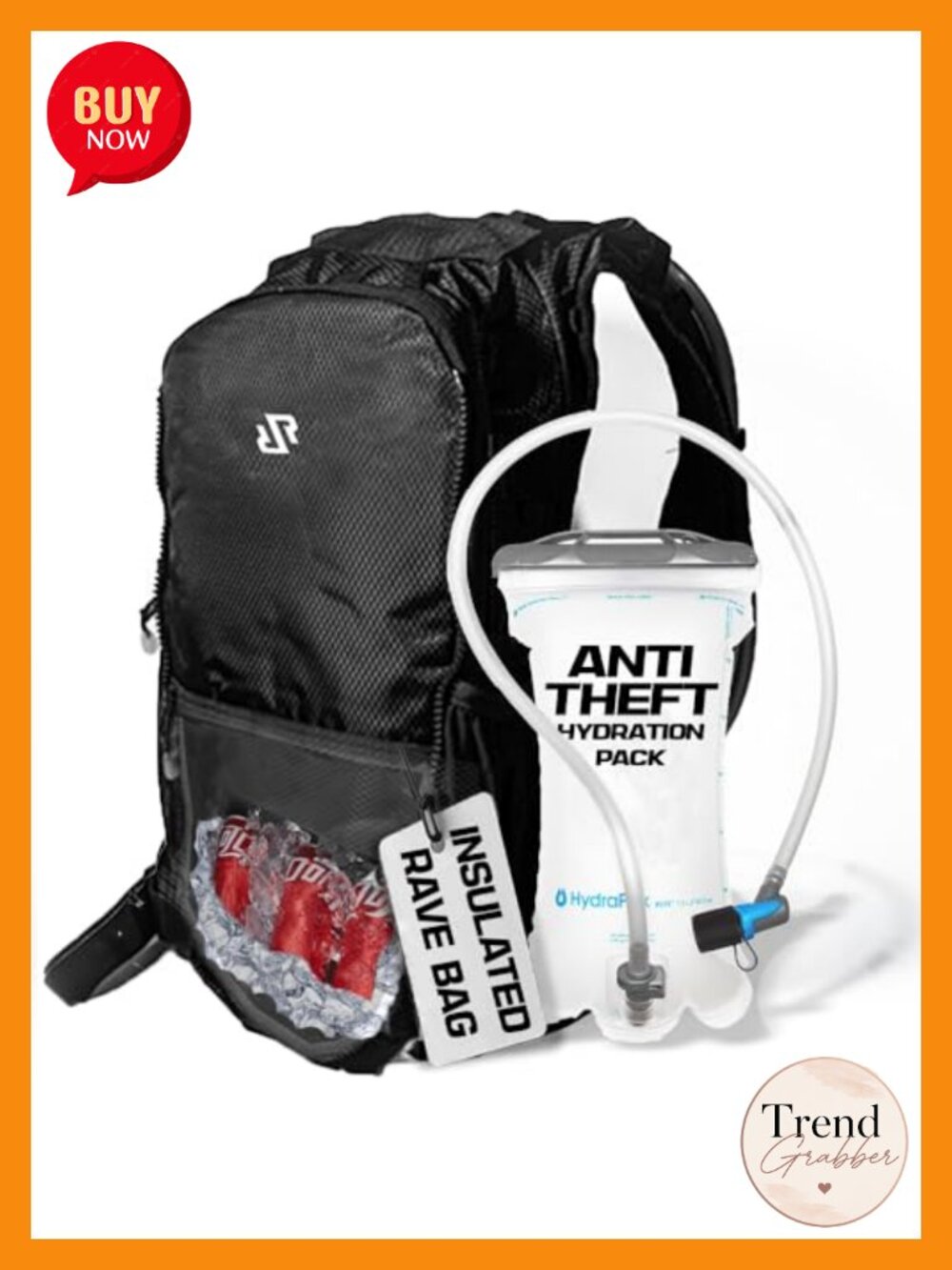 2L Hydration Backpack Anti-Theft Rave Festival Concert Gear Leak-Free